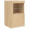 vidaXL Credenza con Luci LED Rovere Sonoma 164x37x67 cm