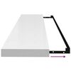 vidaXL Scaffali a Parete 4 pz Bianco Lucido 120x23,5x3,8 cm in MDF