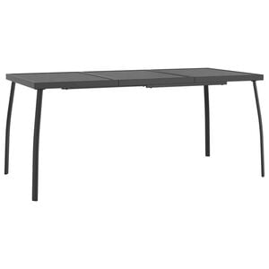 vidaXL Tavolo da Giardino Antracite 165x80x72 cm Rete d'Acciaio