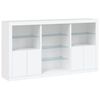 vidaXL Credenza con Luci LED Bianca 181,5x37x100 cm