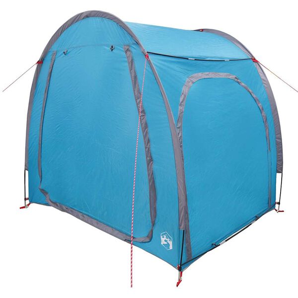 vidaXL Tenda porta biciclette con tetto Blu 218 x 156 x 180 cm