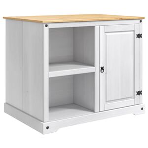 vidaXL Set isola da cucina Bianco e Cera di Miele 112 x 77 x 91,5 cm