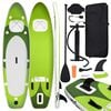 vidaXL Set Tavola da SUP Gonfiabile Verde 300x76x10 cm