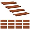 vidaXL Tappeti per scale 16 pz 70 x 25 x 2 cm Marrone