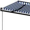 vidaXL Tenda da Sole Retrattile Automatica 450x350 cm Blu e Bianca