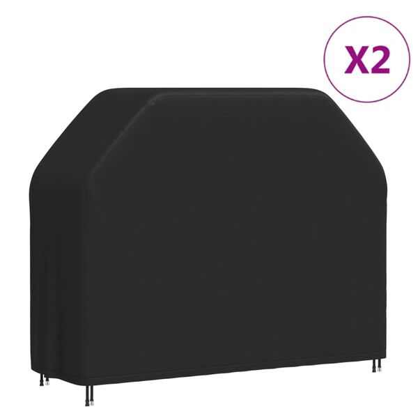 vidaXL Coperture per Barbecue 2 pz 162x61x122 cm 420D Tessuto Oxford