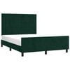 vidaXL Giroletto senza Materasso Verde Scuro 140x190 cm in Velluto