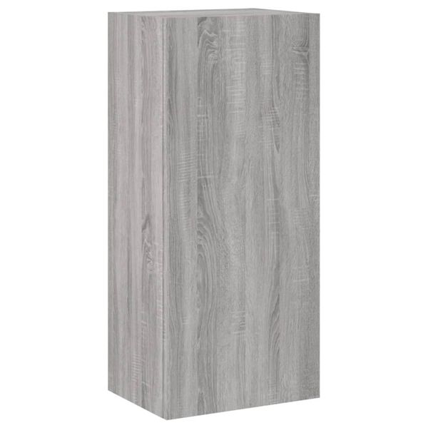 vidaXL Mobile TV Parete Grigio Sonoma 40,5x30x90 cm Legno Multistrato