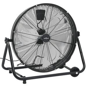 vidaXL Ventilatore a Tamburo Industriale 60 cm 172,5 W Nero