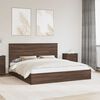 vidaXL Letto con Contenitore con testiera Rovere Marrone 200 x 200 cm