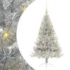 vidaXL Albero di Natale artificiale con luci integrate Argento 120 cm