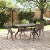 vidaXL Set da Pranzo per Giardino 5 pcs Bronzo Alluminio