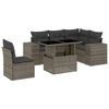 vidaXL Set Divano da Giardino 6 pz con Cuscini Grigio in Polyrattan