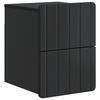 vidaXL Mobiletto da notte a muro con cassetto Nero 33 x 34,5 x 43 cm