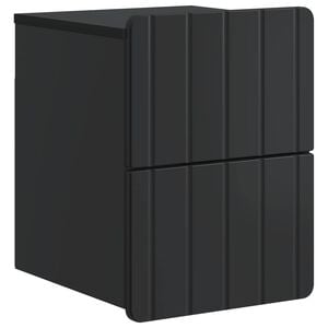 vidaXL Mobiletto da notte a muro con cassetto Nero 33 x 34,5 x 43 cm