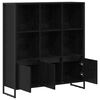 vidaXL Armadio per Libri 2 pcs Rovere Nero 99,5 x 30 x 108 cm