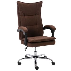 vidaXL Sedia da Ufficio Marrone in Tessuto