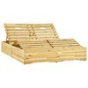 vidaXL Lettino Prendisole Doppio con Cuscini in Pino Impregnato