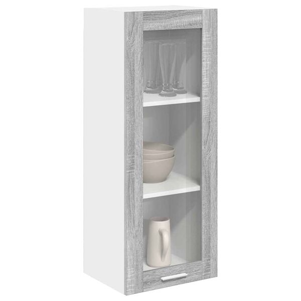 vidaXL Armadio pensile con porta Grigio Sonoma 40 x 31 x 100 cm