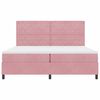 vidaXL Letto a molle con materasso Rosa 200 x 200 cm Velluto