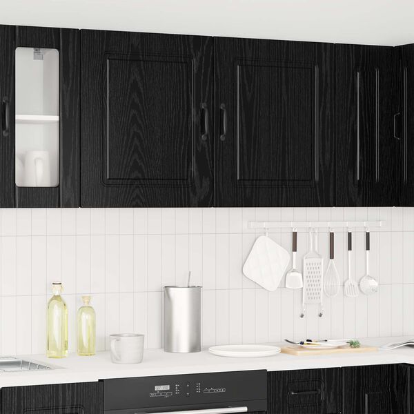 vidaXL Mobile da cucina Kalmar 2 pcs Rovere Nero 50 x 31 x 60 cm