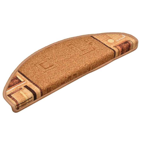 vidaXL Tappetini per Scale Autoadesivi 5 pz 65x21x4 cm Beige