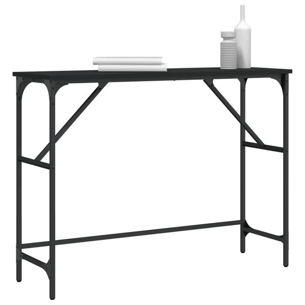 vidaXL Tavolino Consolle Nero 100x32x75 cm in Legno Multistrato