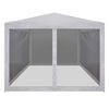 vidaXL Tenda per Feste con 4 Pareti Laterali in Rete 3x3 m