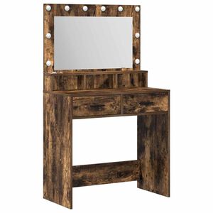 vidaXL Tavolo da Trucco Rovere fum&eacute; 79 x 41 x 135 cm Legno multistrato