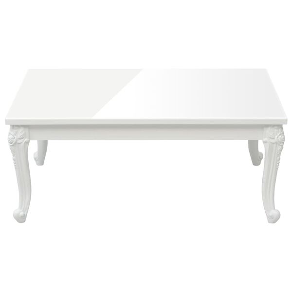 vidaXL Tavolino da Salotto Bianco Lucido 100x50x42cm Legno Multistrato
