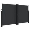 vidaXL Tenda da Sole Laterale Retrattile Nera 140x1200 cm