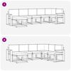 vidaXL Set di divani da esterno 7 pcs Grigio Naturale e Chiaro
