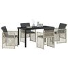vidaXL Set da Pranzo per Giardino 5 pcs Grigio chiaro polyrattan
