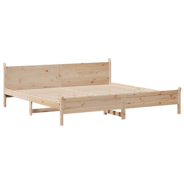 vidaXL Letto senza Materasso 180x200 cm in Legno Massello di Pino