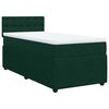 vidaXL Giroletto a Molle con Materasso Verde Scuro 90x190 cm Velluto