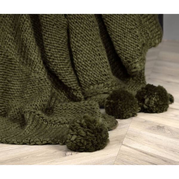 Venture Home Coperta Anny 170x130 cm Acrilico Verde Muschio