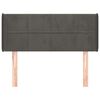 vidaXL Testiera ad Orecchio Grigio Scuro 83x16x78/88 cm in Velluto