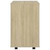 vidaXL Mobiletto con Ruote Rovere Sonoma 46x36x59 cm Legno Multistrato