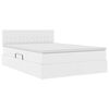 vidaXL Letto con contenitore e materasso Bianco Puro 140 x 200 cm