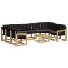 vidaXL Set di divani da esterno 10 pz Bianco e Nero