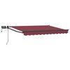 vidaXL Tenda retrattile manuale con LED Rosso Borgogna 2,5 x 2 m