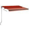 vidaXL Tenda da Sole Automatica Autoportante 350x250cm Arancio Marrone