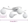 vidaXL Lampada Soffitto con Paralumi Tondi in Vetro per 4 Luci LED G9
