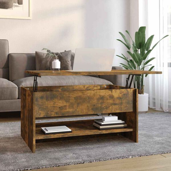 vidaXL Tavolino da Salotto Rovere Fumo 80x50x40 cm Legno Multistrato