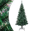 vidaXL Albero di Natale Artificiale Punte Iridescenti Verde 120 cm PVC