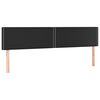 vidaXL Testiera Nera 180x5x78/88 cm in Similpelle