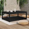 vidaXL Tavolo da Giardino Nero 121x82,5x45 cm Legno Massello di Pino