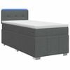 vidaXL Letto box spring con materasso Grigio Scuro 80 x 200 cm Tessuto