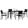 vidaXL Set da Pranzo per Giardino 5 pcs Nero