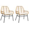 vidaXL Sedie da Giardino 2pz con Cuscini Marrone in Polyrattan
